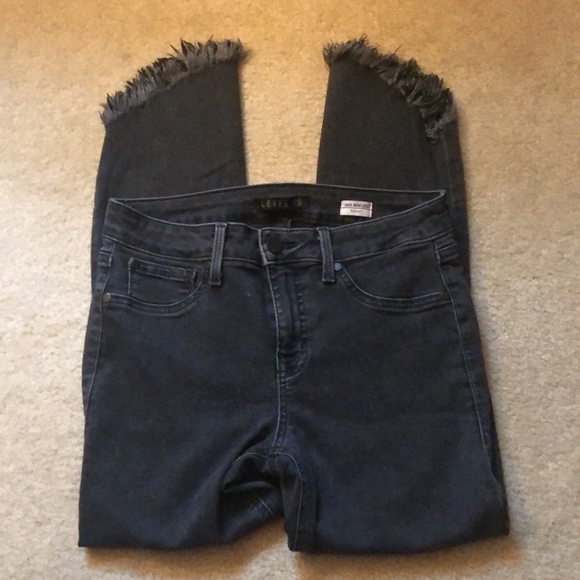 Level 99 skinny black ankle length jeans , size 28 - Picture 5 of 10